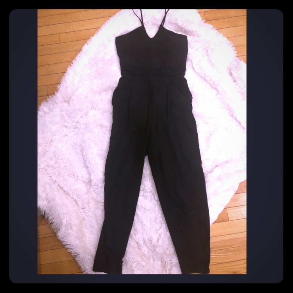 BCBG Romper Tuxedo Style Pantsuit Jumper